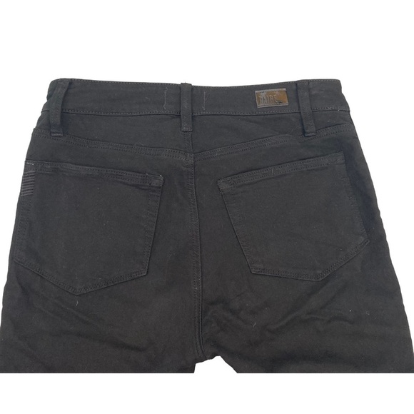 Paige Hoxton Ultra Skinny velvet tuxedo stripe black denim jeans - petite length - Picture 8 of 11